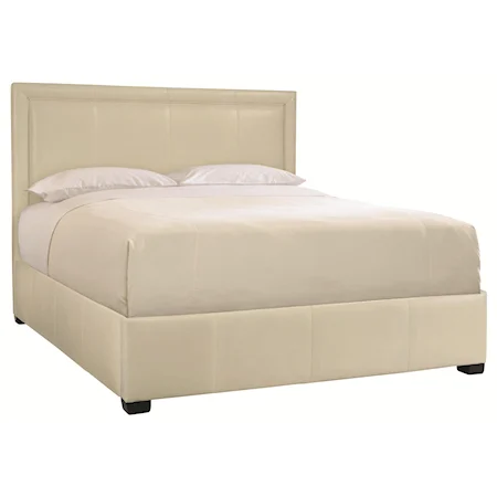 Twin-Size Morgan Leather Upholstered Panel Bed